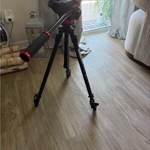 Manfrotto 502AH Video Head & MT055XPRO3 Aluminum Tripod